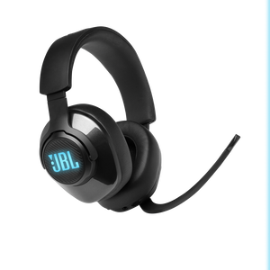 JBL Quantum 400 - Black - USB over-ear PC gaming headset with game-chat dial - Detailshot 1